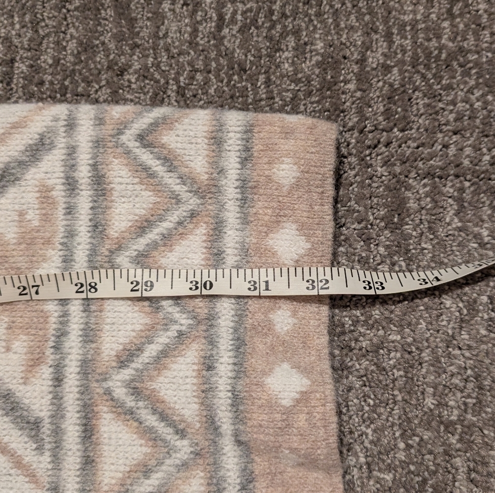 Frye Aztec Beige White Gray Patterned Duster Card… - image 8